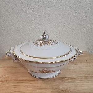 Floreal Round Covered Bowl By Haviland, Crafted In France